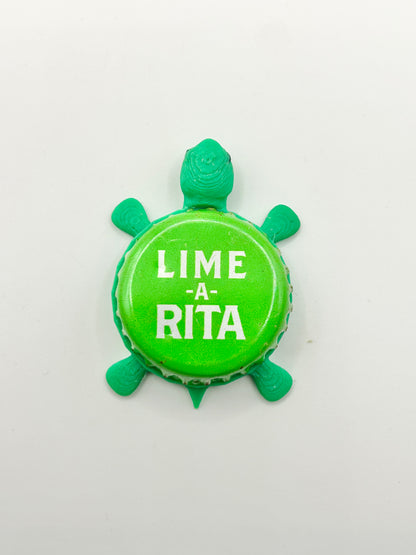 Lime A Rita - Bottle Cap Magnet Turtle Shell Shocked Art