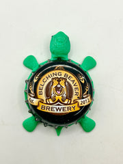 Belching Beaver Brewing - Bottle Cap Magnet Turtle Shell Shocked Art