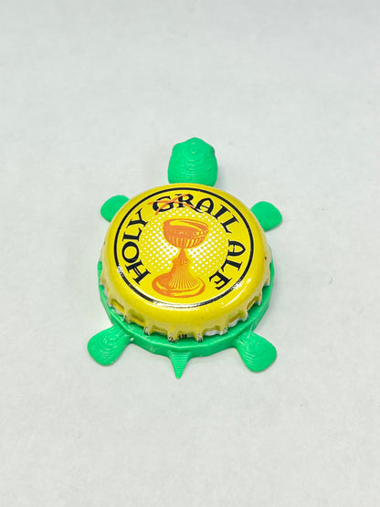 Holy Grail Ale - Bottle Cap Magnet Turtle Shell Shocked Art