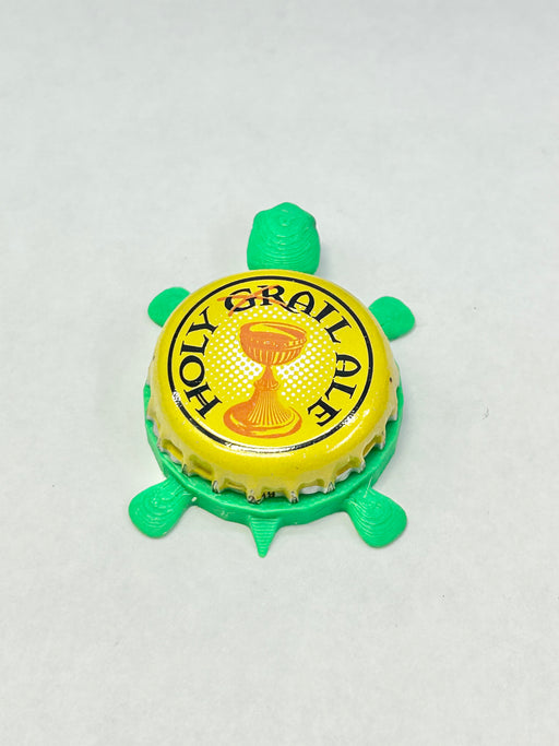 Holy Grail Ale - Bottle Cap Magnet Turtle Shell Shocked Art