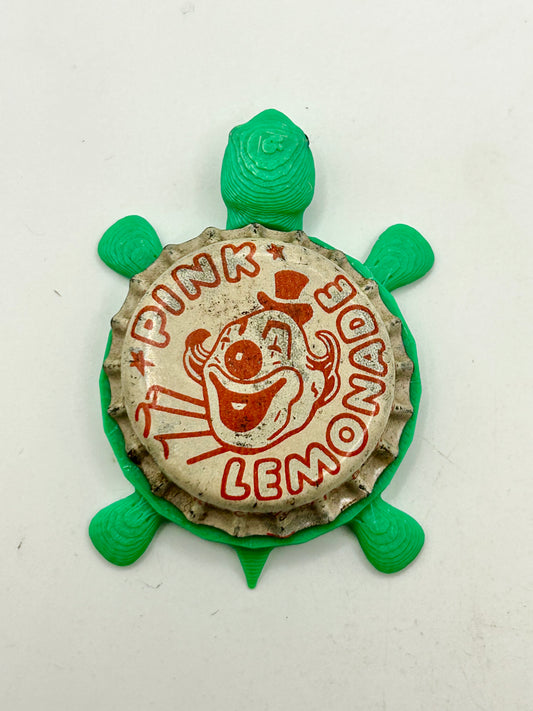 Pink Lemonade (Clown) - Bottle Cap Magnet Turtle Shell Shocked Art
