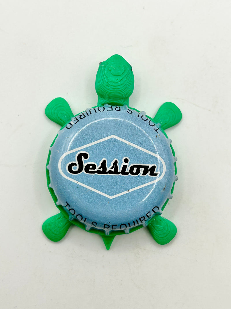 Full Sail Session (Blue) - Bottle Cap Magnet Turtle Shell Shocked Art