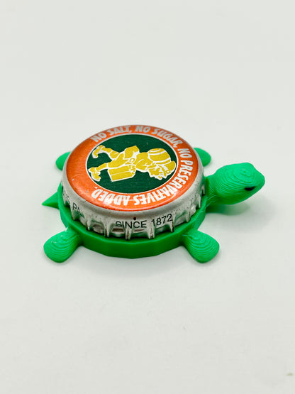 Straub Brewing - Bottle Cap Magnet Turtle Shell Shocked Art