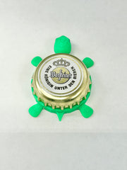 Warsteiner - Bottle Cap Magnet Turtle Shell Shocked Art