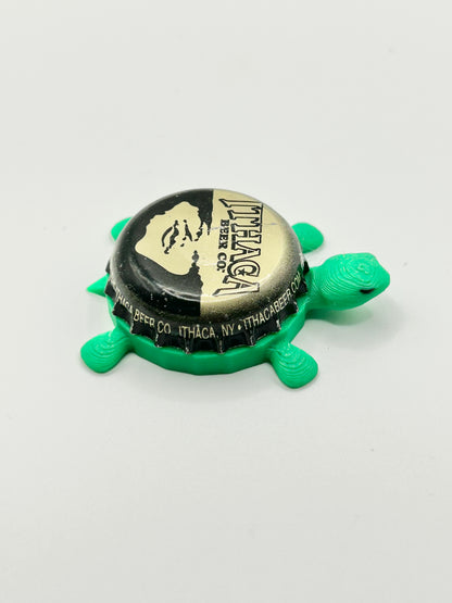 Ithaca Beer Co. (Vintage) - Bottle Cap Magnet Turtle Shell Shocked Art