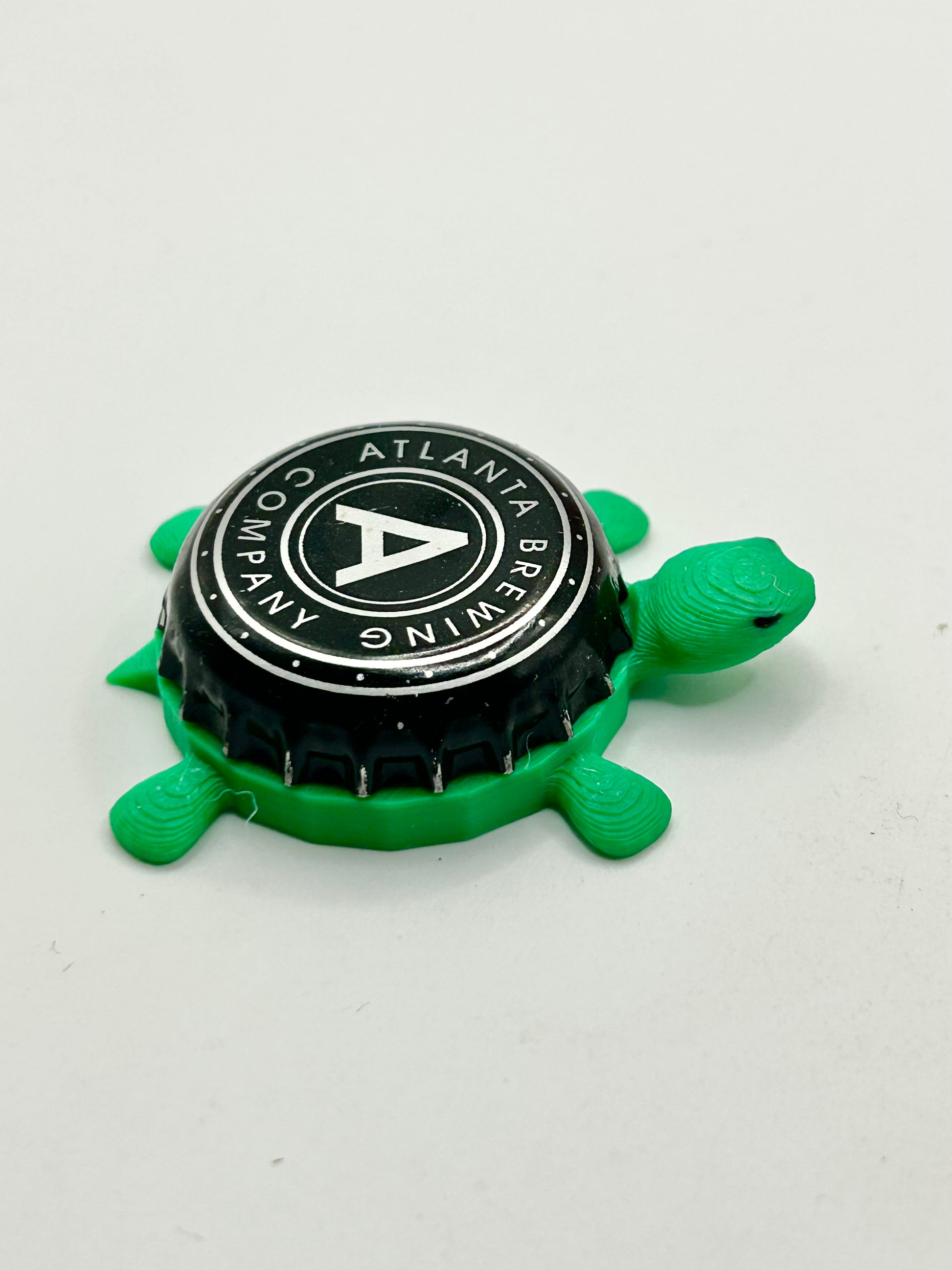 Atlanta Brewing - Bottle Cap Magnet Turtle Shell Shocked Art