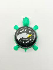 Goose Island (Yellow Beak) - Bottle Cap Magnet Turtle Shell Shocked Art