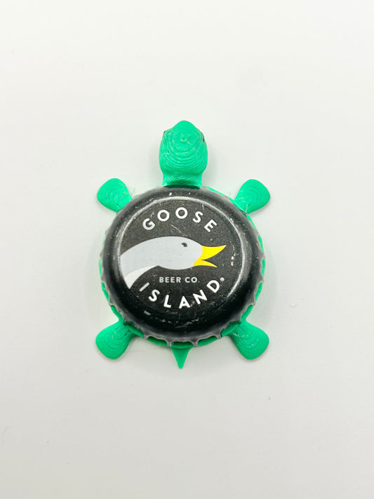 Goose Island (Yellow Beak) - Bottle Cap Magnet Turtle