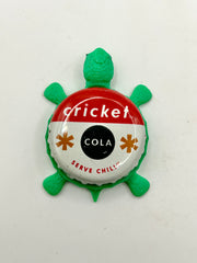 Cricket Cola (Vintage) - Bottle Cap Magnet Turtle Shell Shocked Art