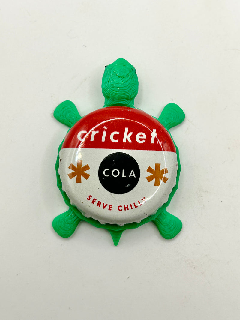 Cricket Cola (Vintage) - Bottle Cap Magnet Turtle Shell Shocked Art
