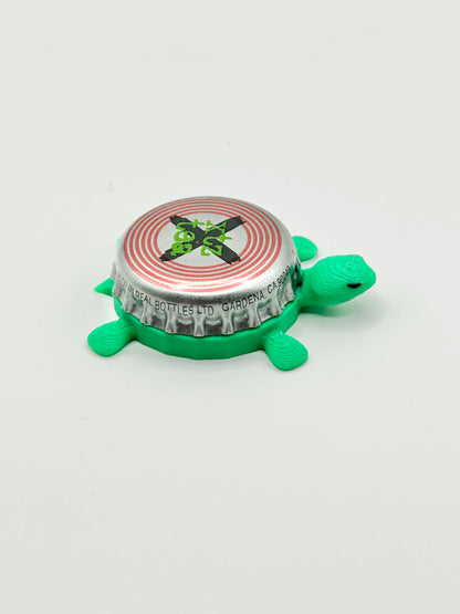 XTZ Tea - Bottle Cap Magnet Turtle Shell Shocked Art