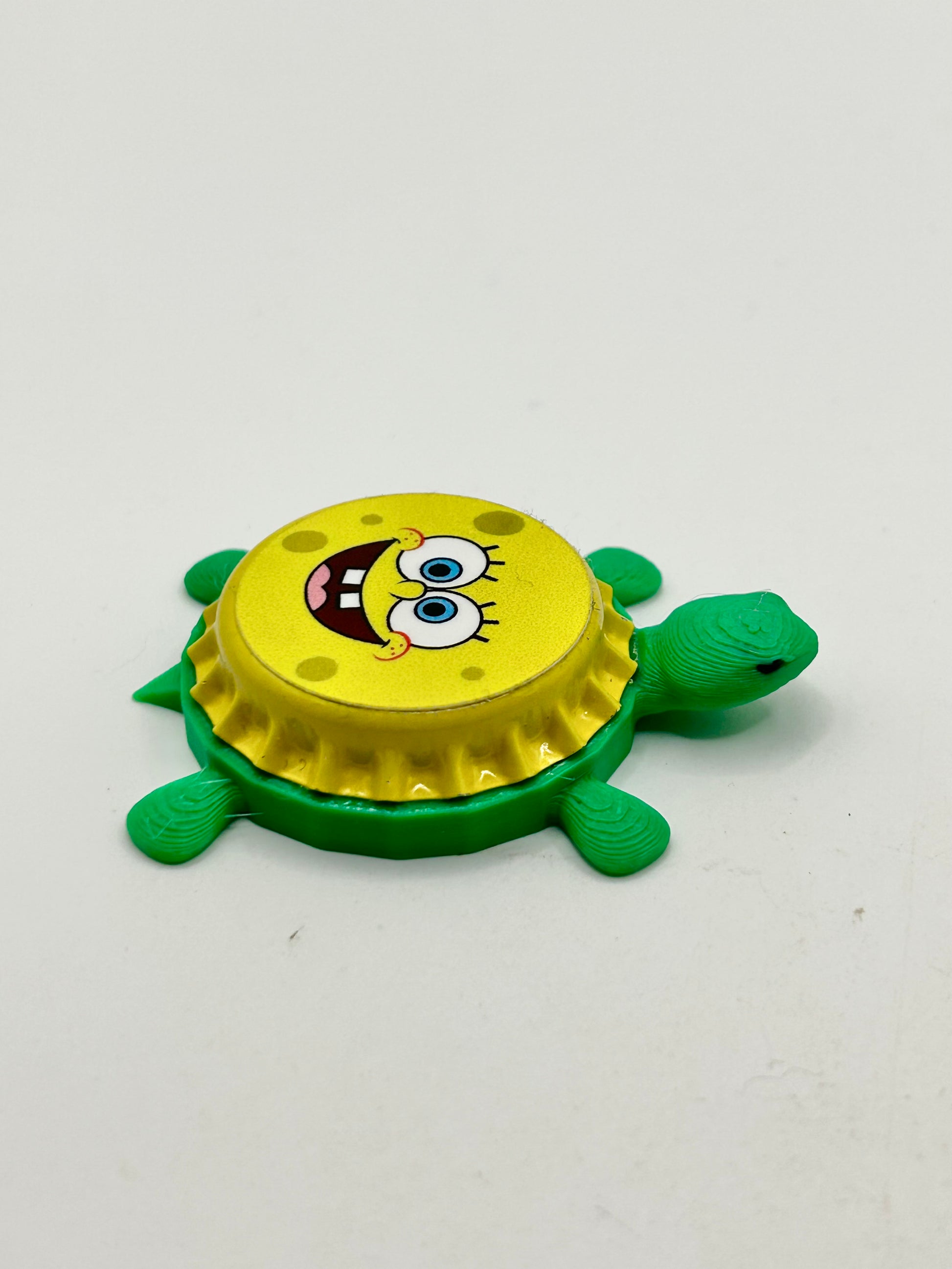 SpongeBob SquarePants - Bottle Cap Magnet Turtle Shell Shocked Art