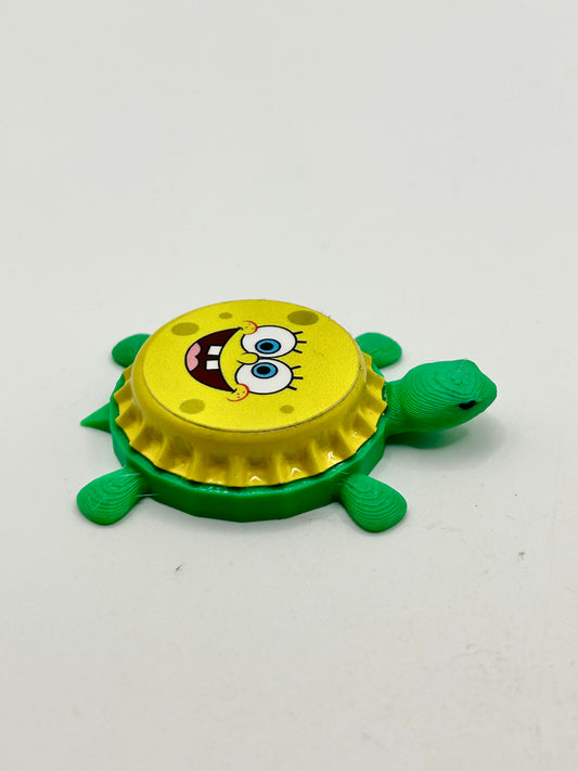 SpongeBob SquarePants - Bottle Cap Magnet Turtle Shell Shocked Art