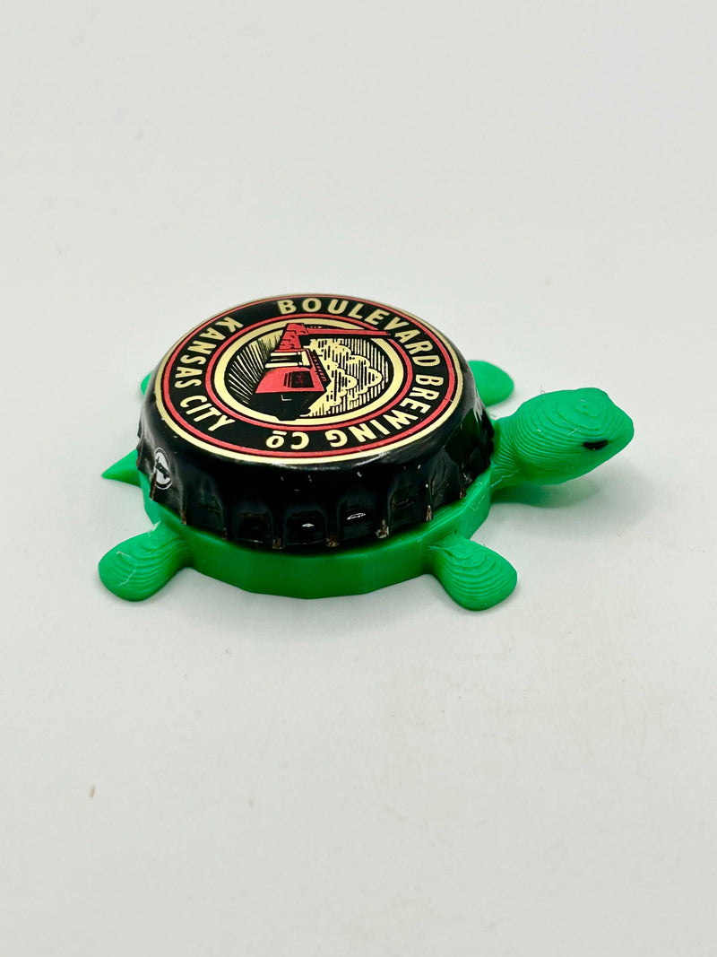 Boulevard Brewing (Kansas City) - Bottle Cap Magnet Turtle Shell Shocked Art