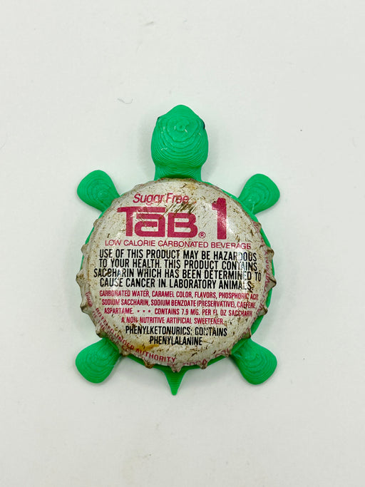 Tab 1 (Sugar Free) - Bottle Cap Magnet Turtle Shell Shocked Art