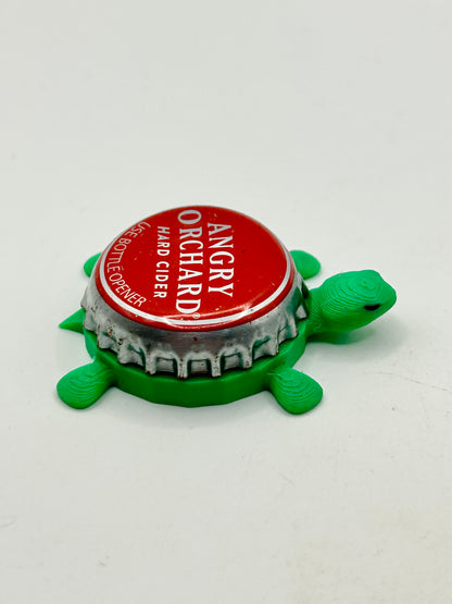 Angry Orchard Cider (Silver Trim) - Bottle Cap Magnet Turtle Shell Shocked Art