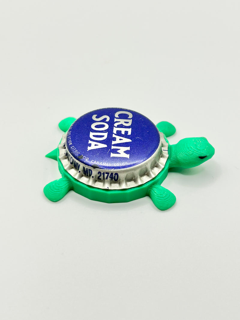Cream Soda (Dark Blue) - Bottle Cap Magnet Turtle Shell Shocked Art