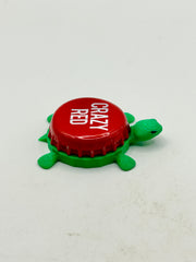 Crazy Red - Martha Rogue Belgian Style - Bottle Cap Magnet Turtle Shell Shocked Art