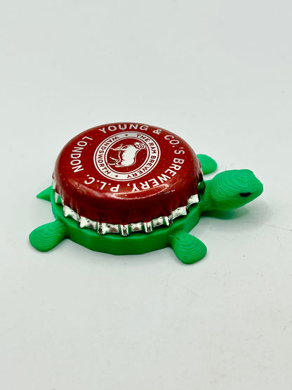 The Ram Brewery (Red) - Bottle Cap Magnet Turtle Shell Shocked Art