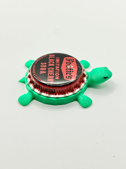 Postie’s Black Cherry Soda - Bottle Cap Magnet Turtle Shell Shocked Art