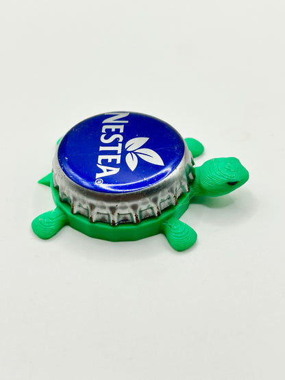 Nestea - Bottle Cap Magnet Turtle Shell Shocked Art
