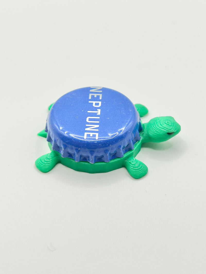 Bell's Neptune - Bottle Cap Magnet Turtle Shell Shocked Art