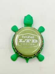 Full Sail Brewing LTD Series (Light Green) - Bottle Cap Magnet Turtle Shell Shocked Art