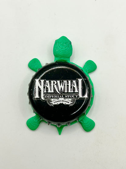 Narwhal Imperial Stout (Sierra Nevada) - Bottle Cap Magnet Turtle Shell Shocked Art