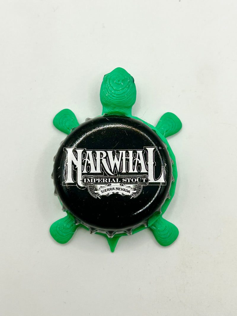 Narwhal Imperial Stout (Sierra Nevada) - Bottle Cap Magnet Turtle Shell Shocked Art