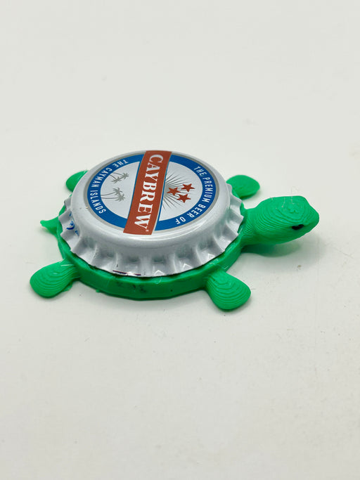 Caybrew (Cayman Islands) - Turtle Bottle Cap Magnet Shell Shocked Art