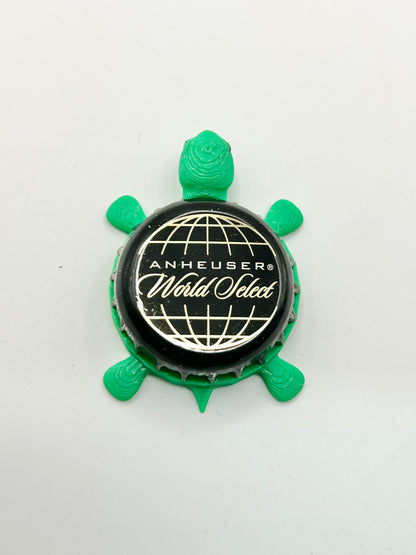 Anheuser World Select - Bottle Cap Magnet Turtle Shell Shocked Art