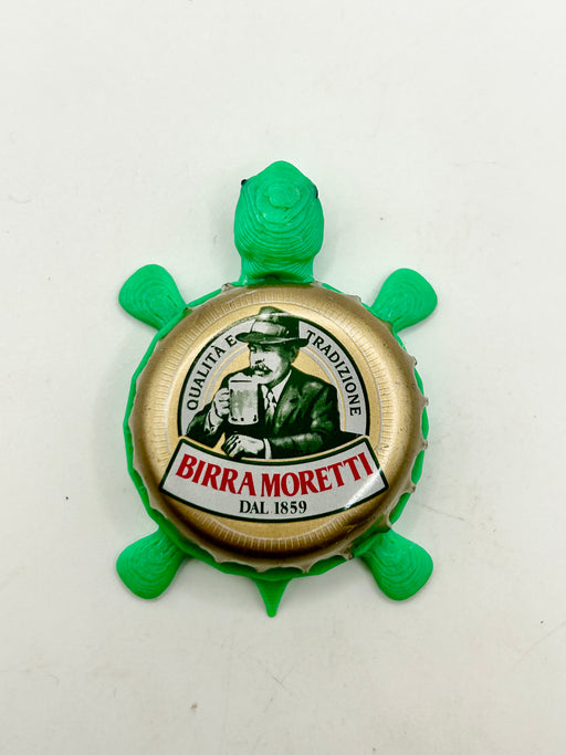 Birra Moretti (Vintage) - Bottle Cap Magnet Turtle Shell Shocked Art