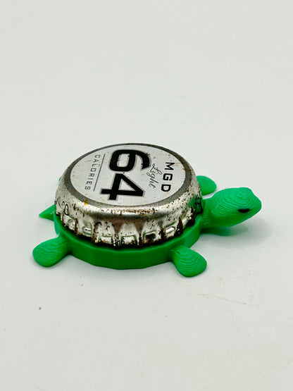Miller MGD Light 64 - Bottle Cap Magnet Turtle Shell Shocked Art