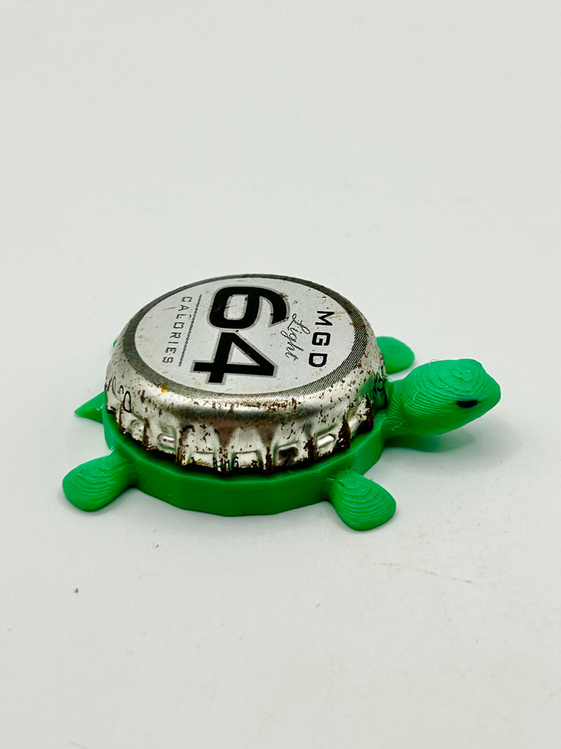 Miller MGD Light 64 - Bottle Cap Magnet Turtle Shell Shocked Art