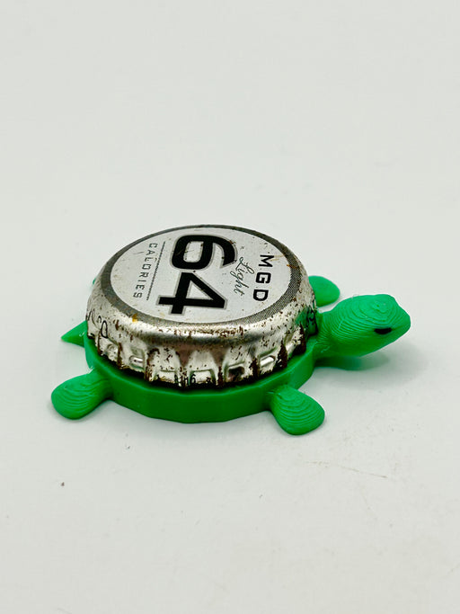 Miller MGD Light 64 - Bottle Cap Magnet Turtle Shell Shocked Art