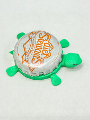 Diet Stewarts Root Beer - Bottle Cap Magnet Turtle Shell Shocked Art