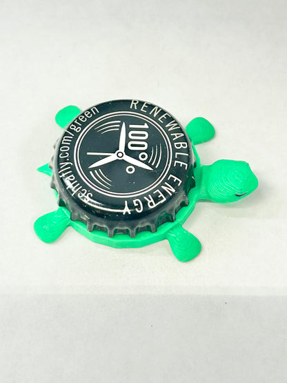 Schlafly (Renewable Energy) - Bottle Cap Magnet Turtle Shell Shocked Art