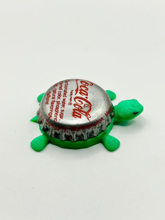 Coca Cola (Silver) - Bottle Cap Magnet Turtle