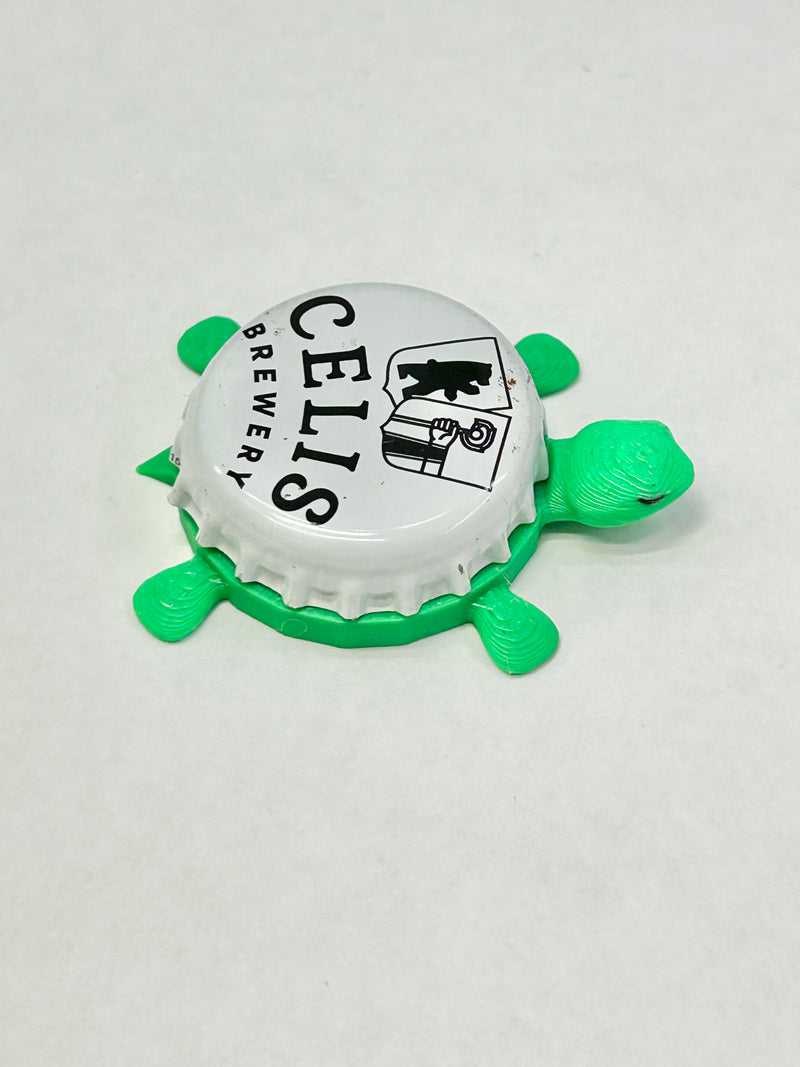 Celis Brewery - Bottle Cap Magnet Turtle Shell Shocked Art