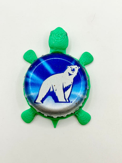 Labatt Polar Bear - Bottle Cap Magnet Turtle Shell Shocked Art