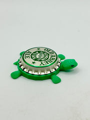 Simon Pure Beer (Green) - Bottle Cap Magnet Turtle (Copy) Shell Shocked Art