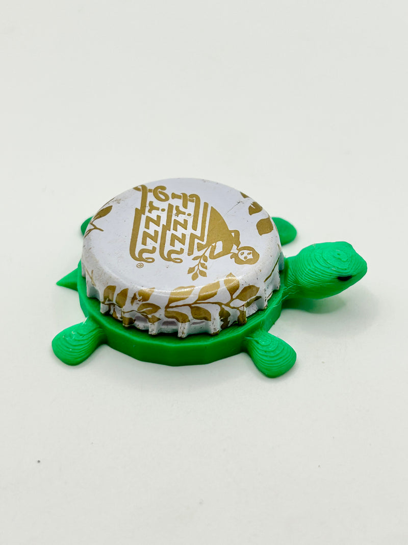 Fizzy Lizzy - Bottle Cap Magnet Turtle Shell Shocked Art