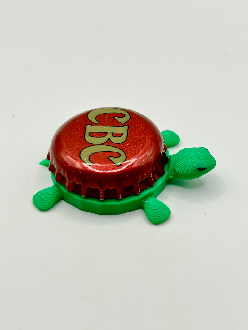 Carolina Brewing Co (Red) - Bottle Cap Magnet Turtle Shell Shocked Art