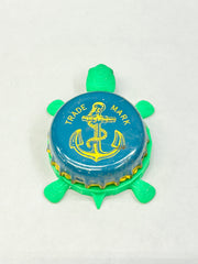 Anchor Brewing (Blue) - Bottle Cap Magnet Turtle Shell Shocked Art