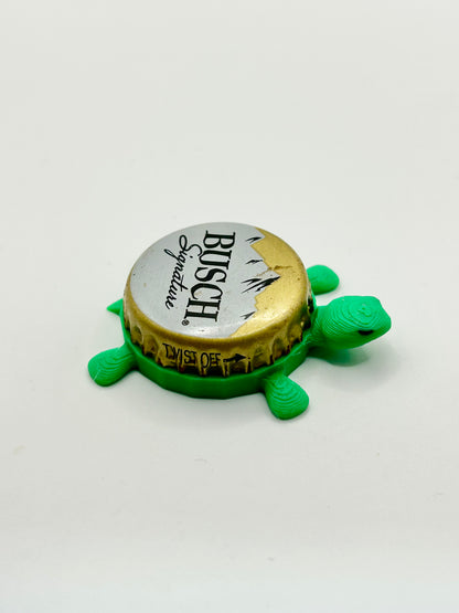 Busch Signature - Bottle Cap Magnet Turtle Shell Shocked Art