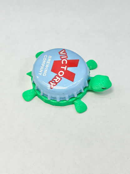 Victory Beer (Summer Love)- Bottle Cap Magnet Turtle Shell Shocked Art