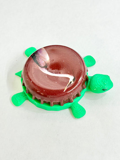 Bell's Amber Ale - Bottle Cap Magnet Turtle Shell Shocked Art