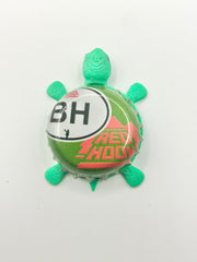 Red Hook IPA (BH Ben Harris Green) - Bottle Cap Magnet Turtle Shell Shocked Art