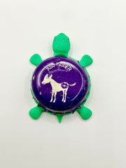 Ass Kisser Porter Pounder - Bottle Cap Magnet Turtle Shell Shocked Art