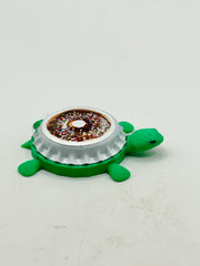 Chocolate Sprinkle Donut - Bottle Cap Magnet Turtle (Copy) Shell Shocked Art